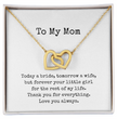 To My Mom Necklace, Wedding Gift for Mum, Mother of the Bride Gift, Family Bond Necklace, Sentimental Gift for Mum