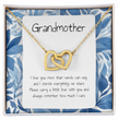 Gift For Grandmother- Interlocking Heart Necklace - Personalised Message Card