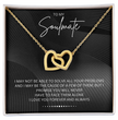 To My Soulmate - Alluring Beauty - Silver Curved Zircon Heart Pendant - For Wife, Girlfriend