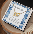 Gift For Granddaughter- Interlocking Heart Necklace - Personalised Message Card