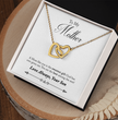 To My Mother Interlocking Heart Necklace From Son