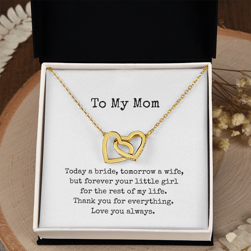 To My Mom Necklace, Wedding Gift for Mum, Mother of the Bride Gift, Family Bond Necklace, Sentimental Gift for Mum