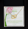 To My Mother - Choice of Beautiful Silver Necklaces in a Mahogany Gift Box with a Custom Message Card - Gift from Son / Daughter For Mum