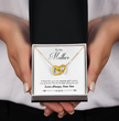 To My Mother Interlocking Heart Necklace From Son