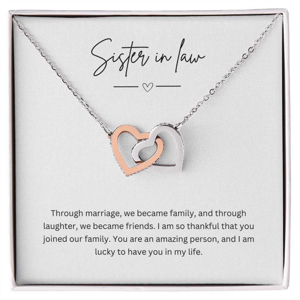 Gift For Sister-In-Law - Beautiful Silver Necklace - Personalised Message Card