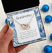 Gift For Grandmother- Interlocking Heart Necklace - Personalised Message Card