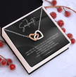 To My Soulmate - Alluring Beauty - Silver Curved Zircon Heart Pendant - For Wife, Girlfriend