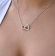 To My Mother Interlocking Heart Necklace From Son