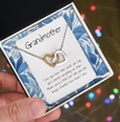 Gift For Grandmother- Interlocking Heart Necklace - Personalised Message Card
