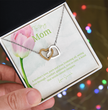 To My Mother - Choice of Beautiful Silver Necklaces in a Mahogany Gift Box with a Custom Message Card - Gift from Son / Daughter For Mum
