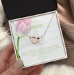 To My Mother - Choice of Beautiful Silver Necklaces in a Mahogany Gift Box with a Custom Message Card - Gift from Son / Daughter For Mum