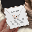 To My Mom Necklace, Wedding Gift for Mum, Mother of the Bride Gift, Family Bond Necklace, Sentimental Gift for Mum