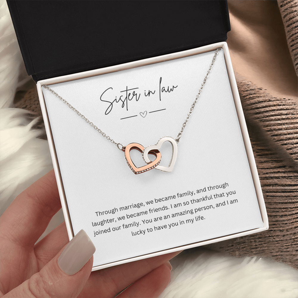 Gift For Sister-In-Law - Beautiful Silver Necklace - Personalised Message Card