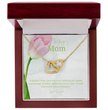 To My Mother - Choice of Beautiful Silver Necklaces in a Mahogany Gift Box with a Custom Message Card - Gift from Son / Daughter For Mum