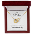To My Mother Interlocking Heart Necklace From Son