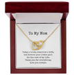 To My Mom Necklace, Wedding Gift for Mum, Mother of the Bride Gift, Family Bond Necklace, Sentimental Gift for Mum