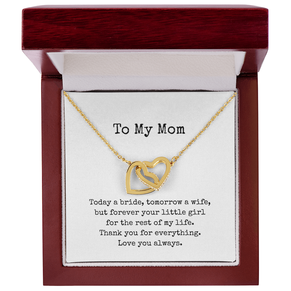 To My Mom Necklace, Wedding Gift for Mum, Mother of the Bride Gift, Family Bond Necklace, Sentimental Gift for Mum