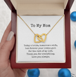To My Mom Necklace, Wedding Gift for Mum, Mother of the Bride Gift, Family Bond Necklace, Sentimental Gift for Mum