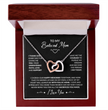 To My Beloved Mom Beautiful Interlocking Heart Gift Boxed