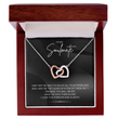 To My Soulmate - Alluring Beauty - Silver Curved Zircon Heart Pendant - For Wife, Girlfriend