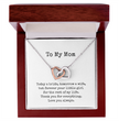 To My Mom Necklace, Wedding Gift for Mum, Mother of the Bride Gift, Family Bond Necklace, Sentimental Gift for Mum
