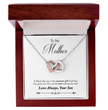 To My Mother Interlocking Heart Necklace From Son