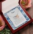 Present For Mum - Interlocking Heart Necklace - Personalised Message Card - Birthday Christmas Gift For Mother