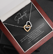 To My Soulmate - Alluring Beauty - Silver Curved Zircon Heart Pendant - For Wife, Girlfriend