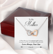 To My Mother Interlocking Heart Necklace From Son