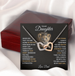 To My Daughter Your A Lioness - Beautiful Interlocking Heart Necklace