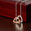 To My Mother Interlocking Heart Necklace From Son
