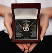 To My Daughter Your A Lioness - Beautiful Interlocking Heart Necklace