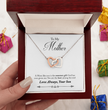 To My Mother Interlocking Heart Necklace From Son
