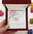 To My Mother - Choice of Beautiful Silver Necklaces in a Mahogany Gift Box with a Custom Message Card - Gift from Son / Daughter For Mum