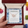 Gift For Grandmother- Interlocking Heart Necklace - Personalised Message Card