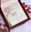 To My Mother - Choice of Beautiful Silver Necklaces in a Mahogany Gift Box with a Custom Message Card - Gift from Son / Daughter For Mum