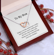 To My Mom Necklace, Wedding Gift for Mum, Mother of the Bride Gift, Family Bond Necklace, Sentimental Gift for Mum