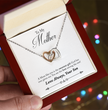 To My Mother Interlocking Heart Necklace From Son