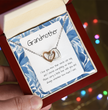 Gift For Grandmother- Interlocking Heart Necklace - Personalised Message Card