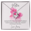 To My Mother Heart Shape Necklace Beautifully Gift Boxed