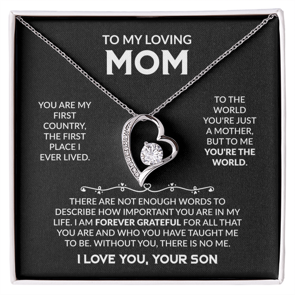 To My Loving Mom - The Perfect Necklace Gift  Set For Your Mother