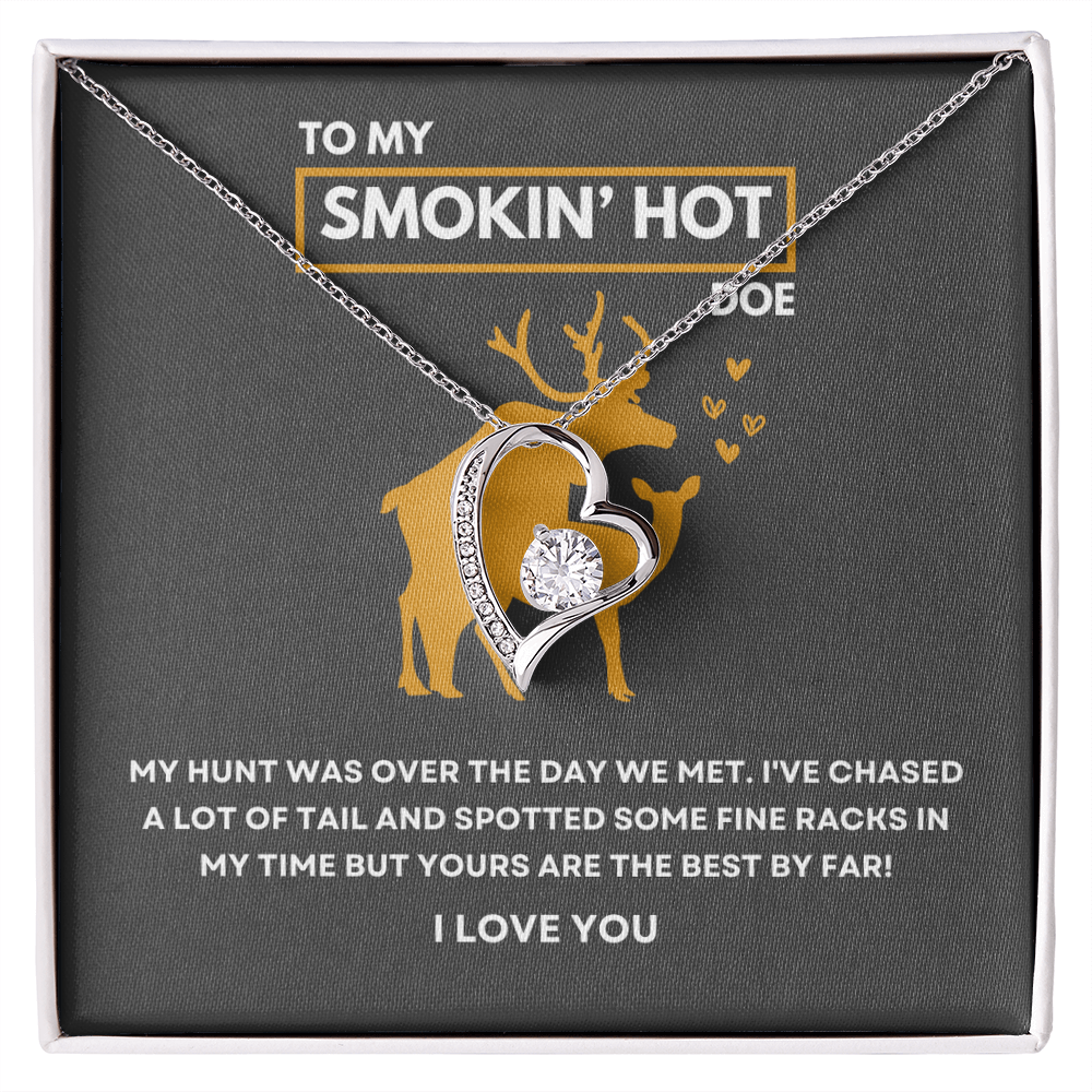Funny Gift For Her - Sterling Silver Necklace - Smokin Hot Doe - Personalized  Hunting Themed Gift for Wife