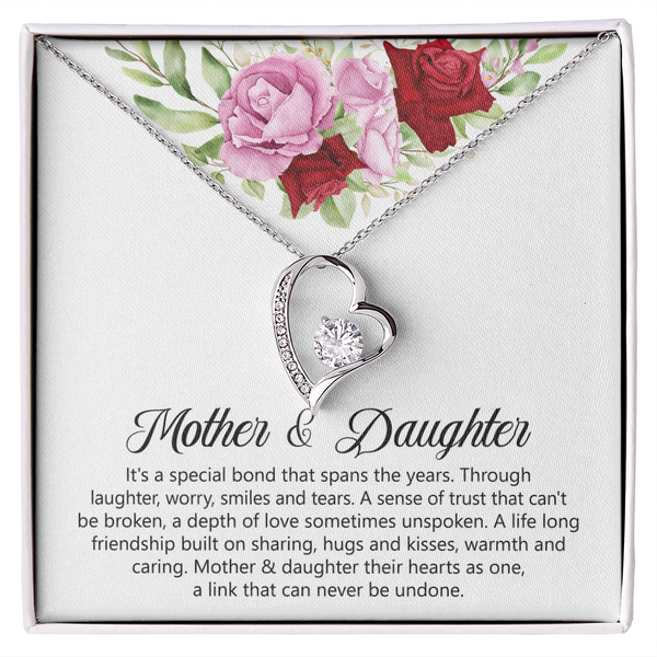Mother & Daughters Heart Necklace Mother's Day Gift