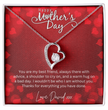 Happy Mothers Day - Choice Of Silver Necklace with Custom Message Card in Beautiful Box - Gift From Son, Daughter - Jewellery Gift For Mum