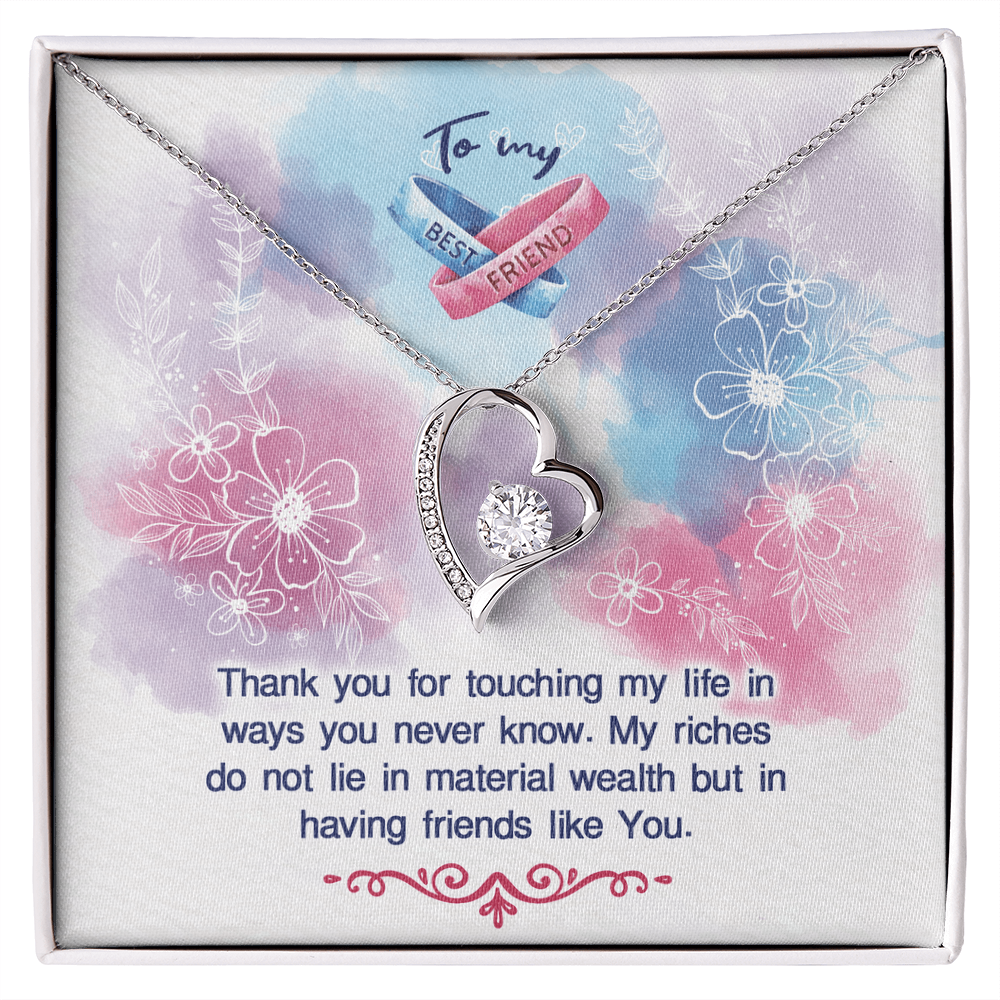 To My Best Friend - Love Heart Necklace Gift Boxed For your Bestie