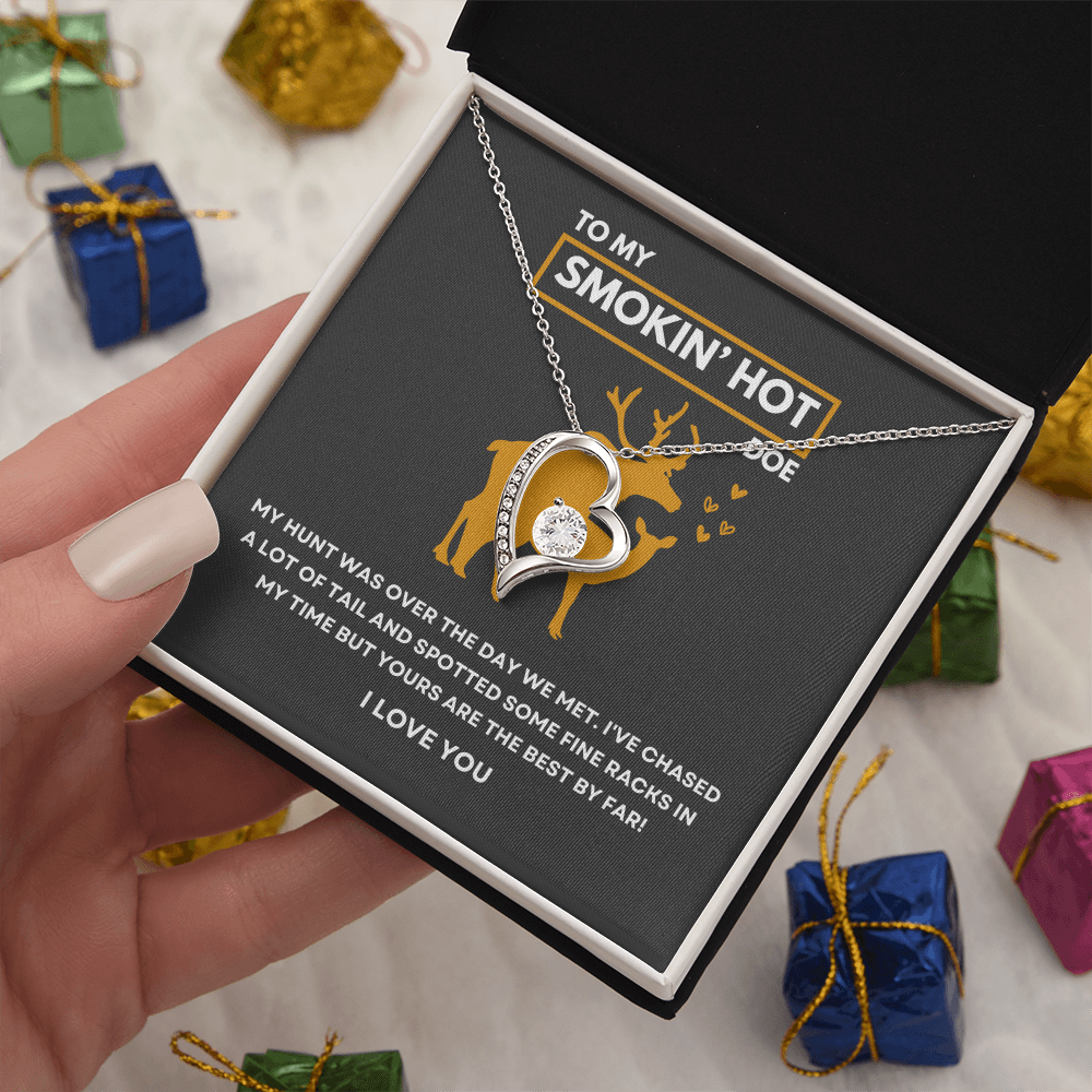 Funny Gift For Her - Sterling Silver Necklace - Smokin Hot Doe - Personalized  Hunting Themed Gift for Wife