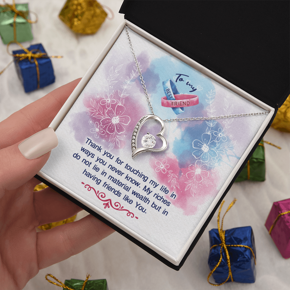To My Best Friend - Love Heart Necklace Gift Boxed For your Bestie