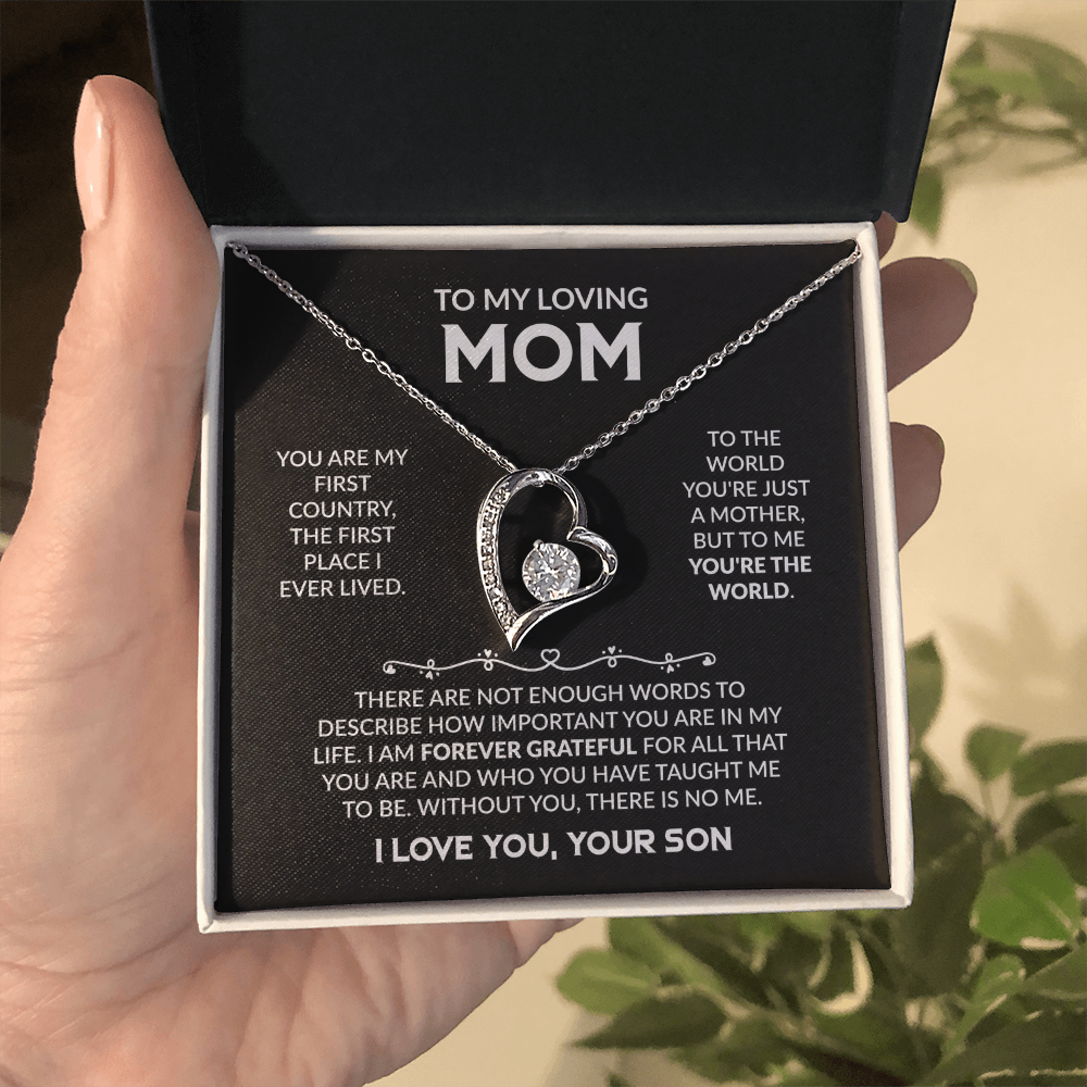 To My Loving Mom - The Perfect Necklace Gift  Set For Your Mother
