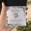 Silver Heart Necklace For Daughter -Gift Jewellery from Mum, Dad with Message Card & Gift Box