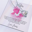 To My Mother Heart Shape Necklace Beautifully Gift Boxed